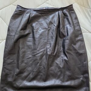 EUC Black Leather Skirt 14/16